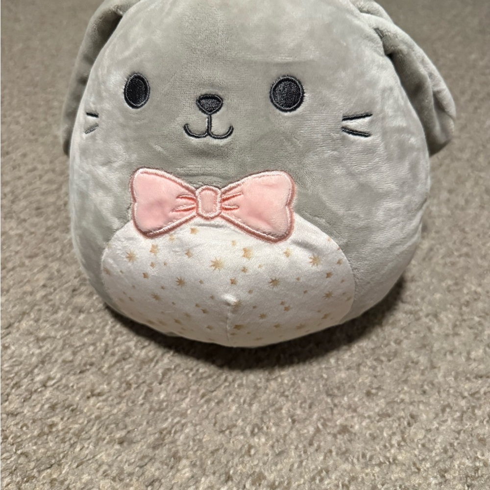 Squishmallows Gray and Pink Stuffed Animal